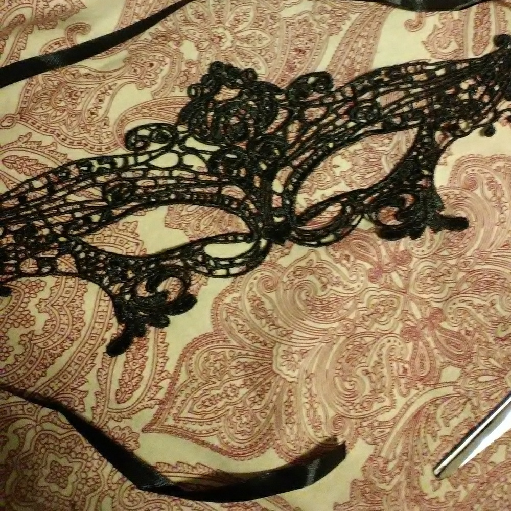 Black Lace Masquerade Elegant Party Mask BDSM Life